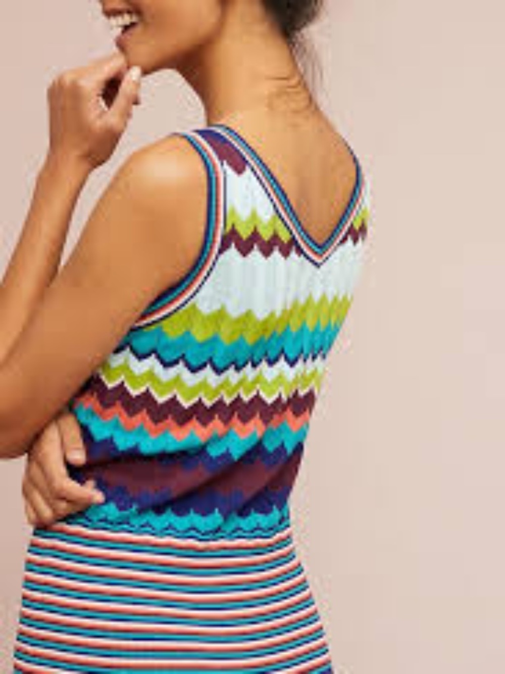Zig-Zagged Knit Tank by Aldo Martins (Barcelona) - Sz - Small